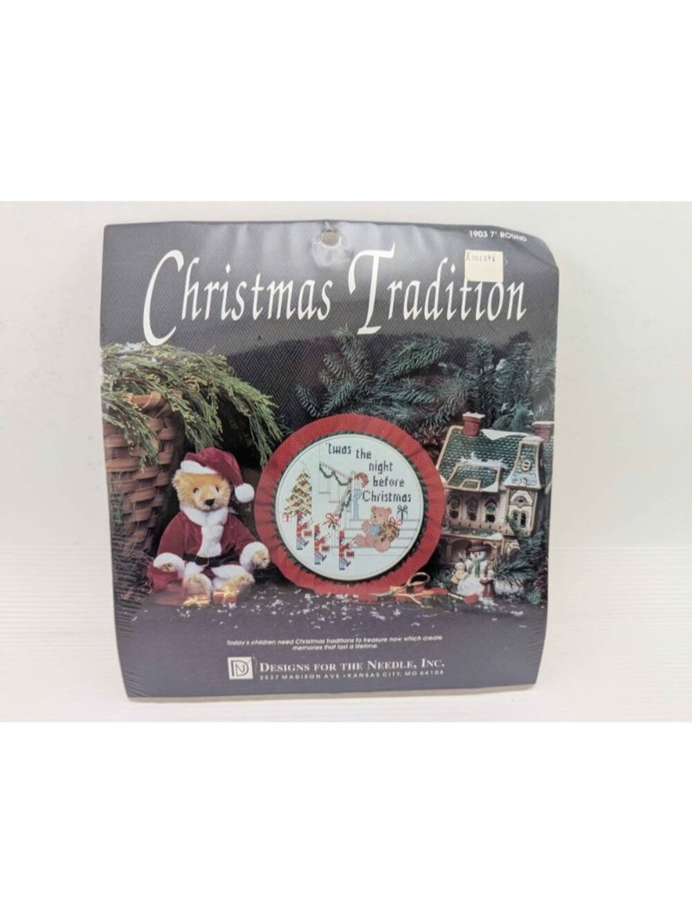 Vintage Twas The Night Before Christmas Counted Cross Stitch Hoop Kit